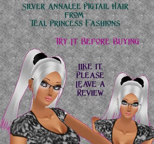 Silver Annalee Pigtail Hair
