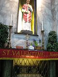 shrine of st. valentine, focus on the altar and the relic