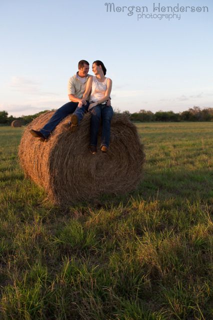 family photography with hay bales