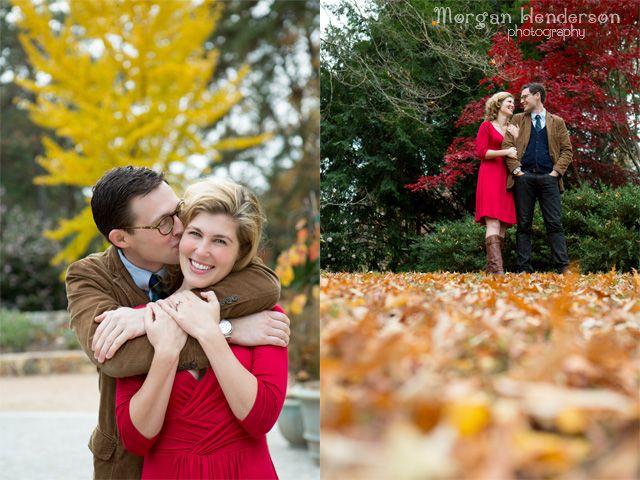 Duke Gardens and Downtown Durham Engagement photos