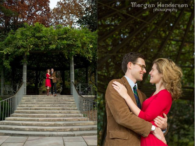 Duke Gardens and Downtown Durham Engagement photos