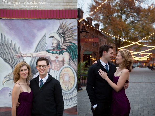 Duke Gardens and Downtown Durham Engagement photos