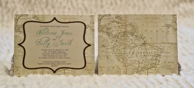 Destination wedding brochure invitations