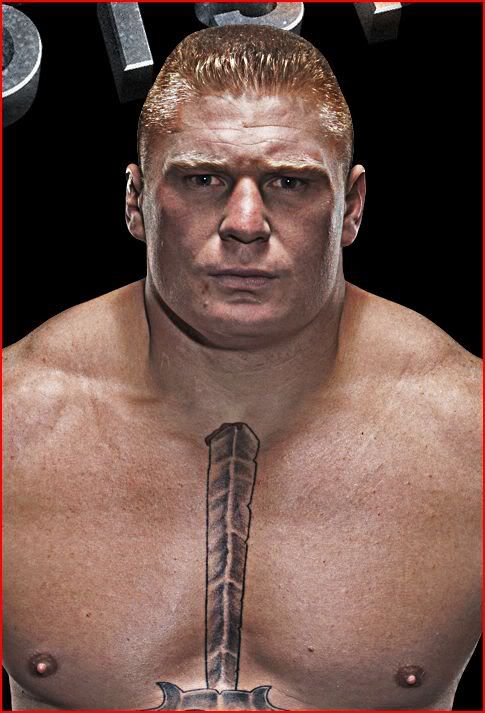 High Definition Photo of Brock Lesnars Chest tattoo Touchup