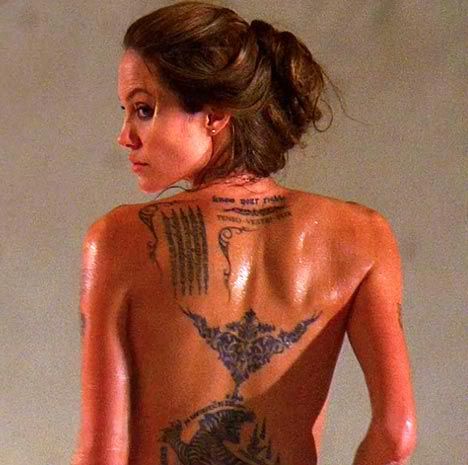angelina jolie tattoo. house Angelina Jolie#39;s New
