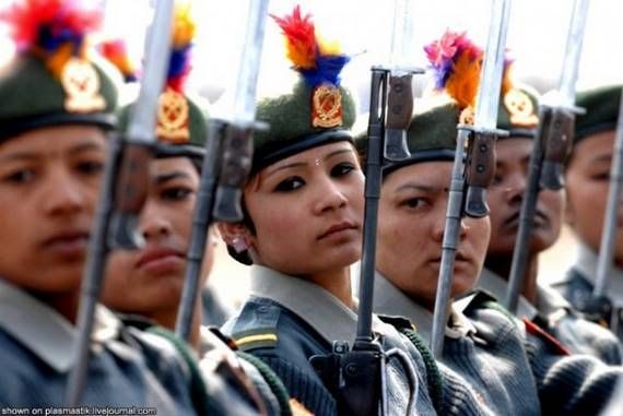 Nepal Women Soldiers