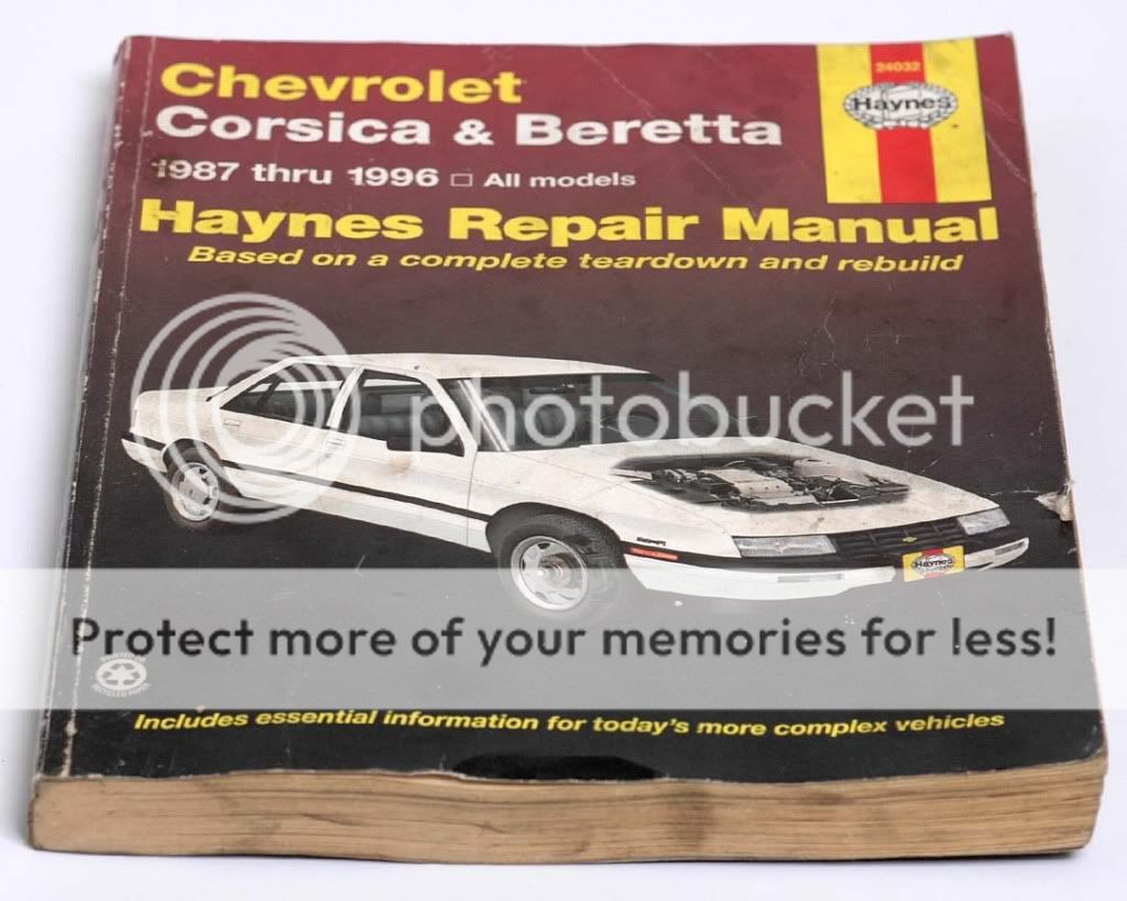 Haynes Auto Repair Manual Chevrolet Corsica Beretta 1987 to 1996 