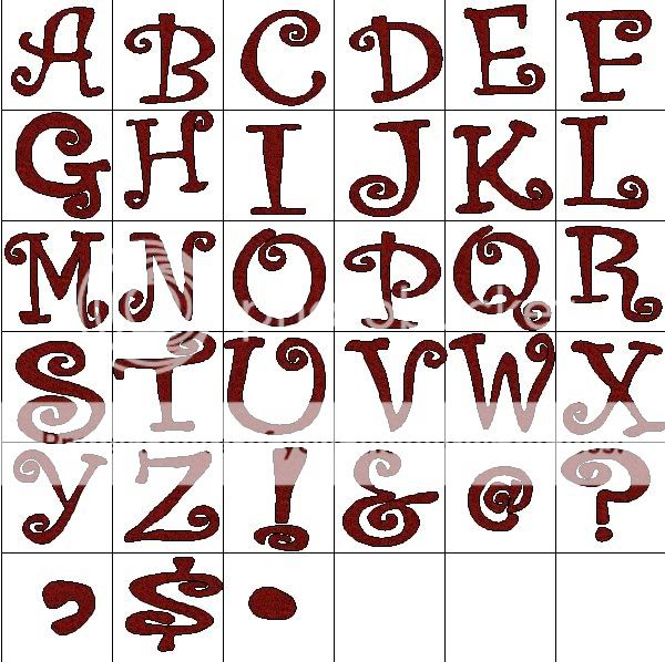 Curly Applique Alphabet Photo by crscruse | Photobucket