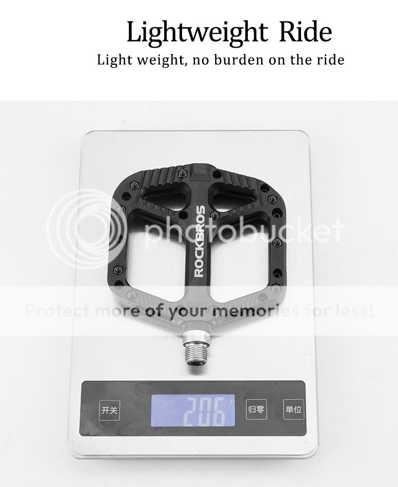 ROCKBROS Mountain Bike Pedals Nylon Composite Bearing 9/16