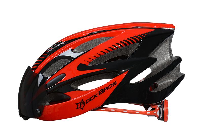 Rockbros Cycling Helmet Bike Bicycle Helmet with Visor Size 57-62cm Black Red