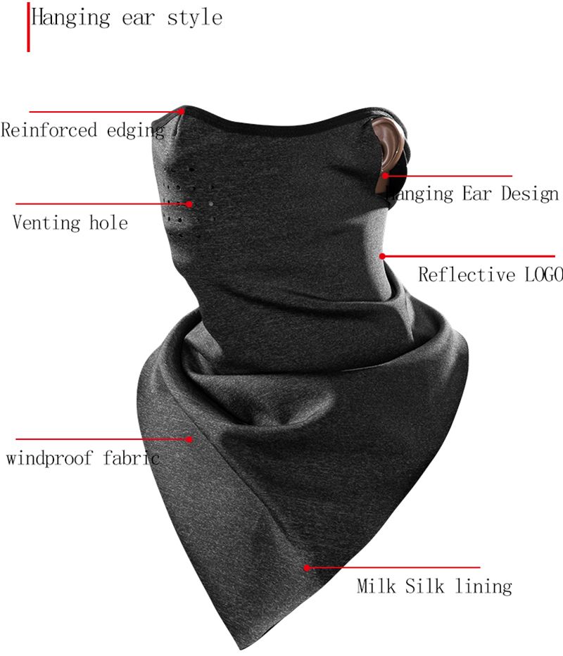 RockBros Cycling Headband Scarf Winter Outdoor Warm Fleece Mask with Filter