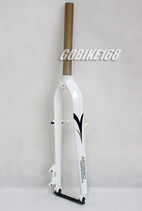 MOSSO MTB Aluminium Rigid Straight Blade Fork White  