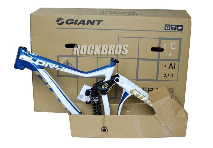 2012 GIANT Glory Downhill DH Frame Size 17.5 L Blue/White/Golden 