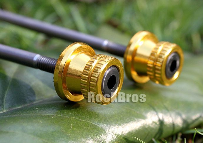 2010 XXF Road MTB Titanium Quick Release Skewers Golden  