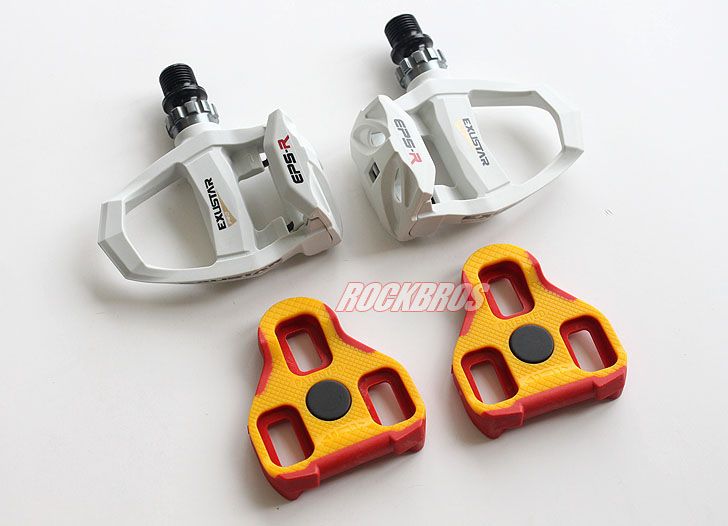 EXUSTAR Cycling Road Clipless Pedals E PR200 White  