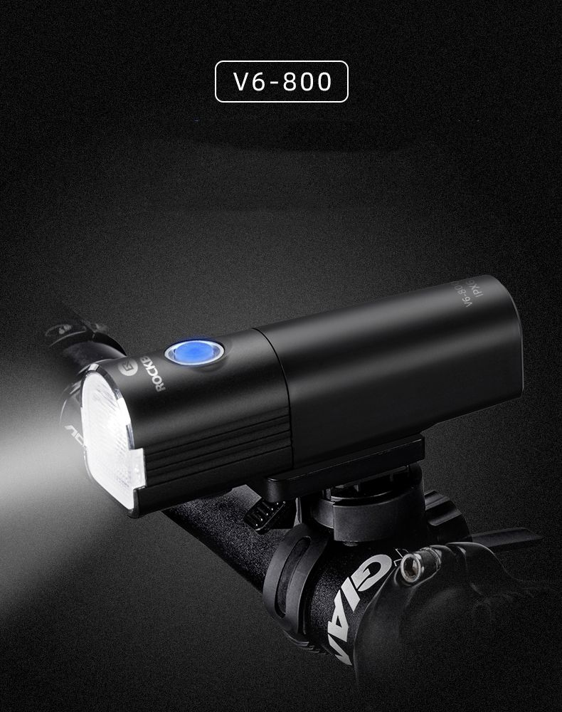ROCKBROS Bike Light 400Lumens Black Head Front Light USB Rechargeable LED BG