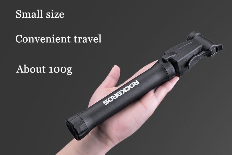 RockBros Cycling Bike Mini Two-way Air Flow Pump American//Rrench Nozzle Black