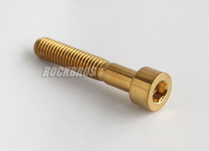 Titanium Ti Bolt M6 x 35mm 1pcs for Headset Golden  