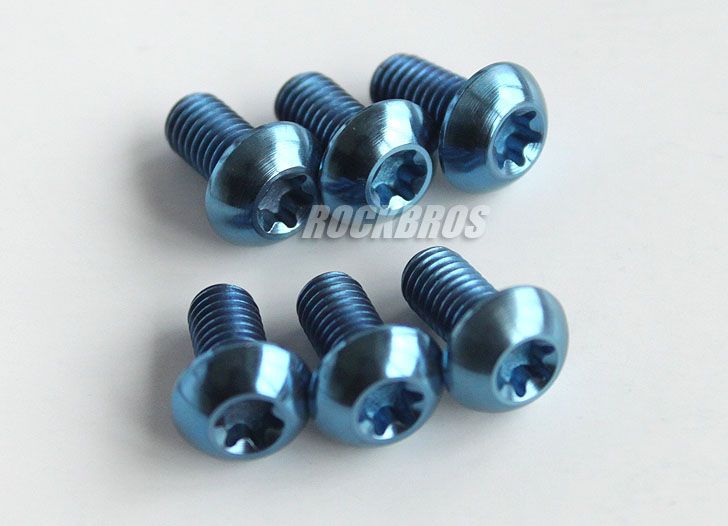 Titanium Ti Avid Disc Rotor Bolt M5 x 10mm 6pcs Blue  