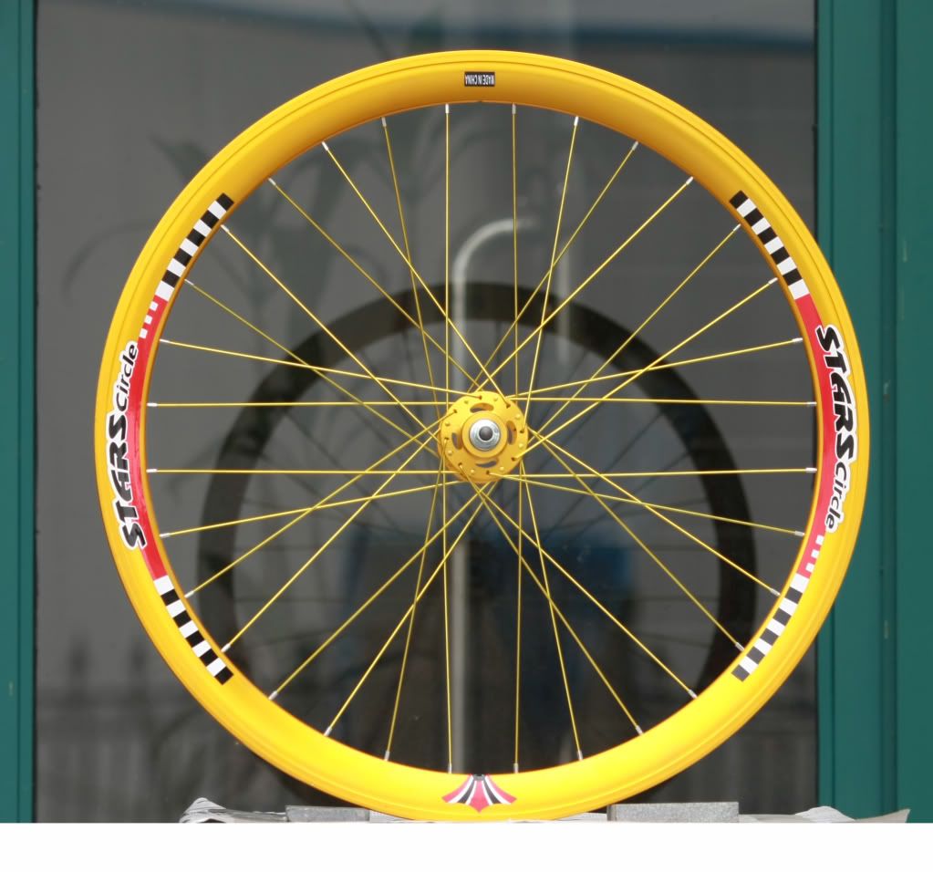 Single Speed Fixed Gear Track Wheels Wheelsets Golden  