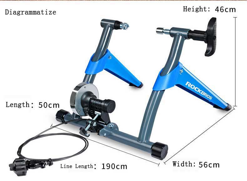 RockBros Roller Trainer Road Bike Magnetic Resistor Foldabe Trainer 8 Speed Blue