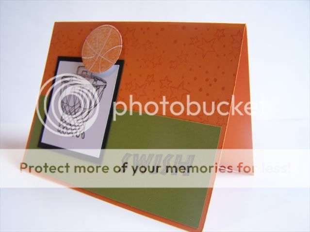 Stampin Up handmade greeting card BOYS basketball PYLOT  