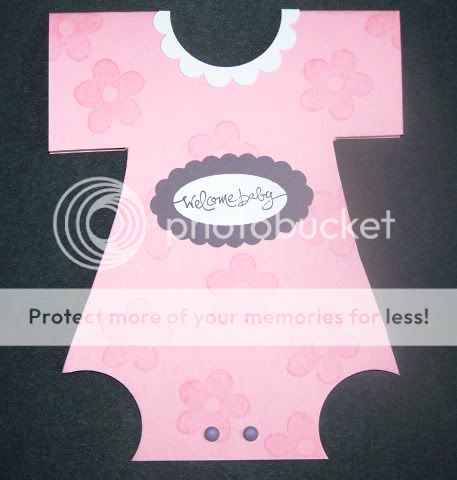 Stampin Up Handmade Greeting Card Girl Baby Onesie Lot