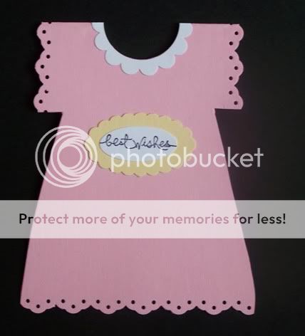 Stampin Up Handmade Greeting Card Baby Girl Dress Lot