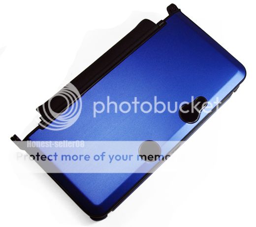 New Blue Plastic Hard Metal Case Cover for Nintendo 3DS