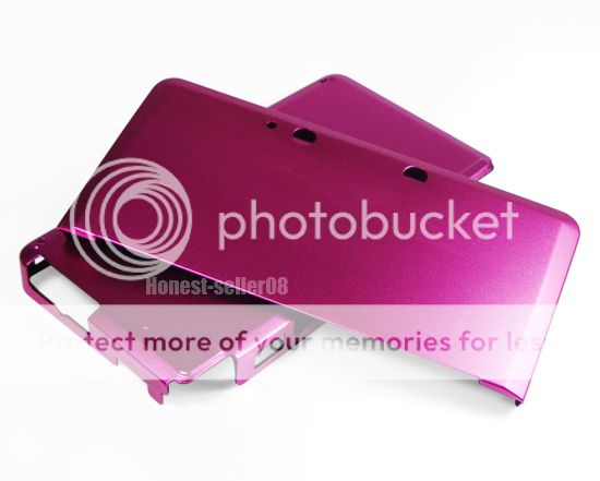 new pink aluminum hard metal case cover for nintendo 3ds