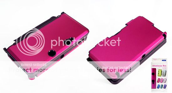 New Pink Plastic Hard Metal Case Cover for Nintendo 3DS