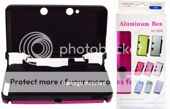 New Pink Plastic Hard Metal Case Cover for Nintendo 3DS
